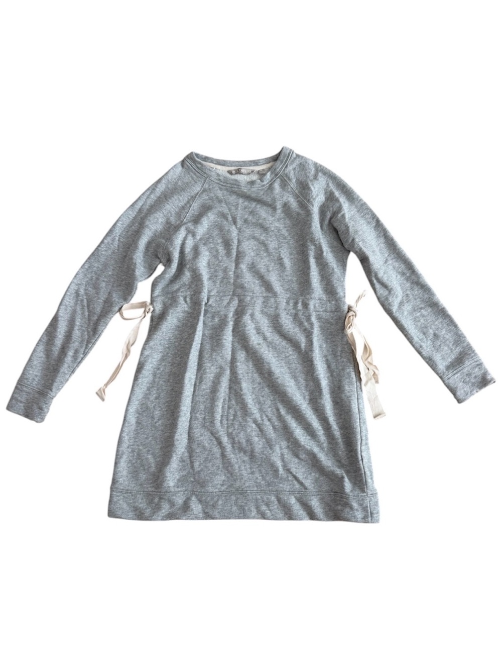 Athleta Studio Cinch Sweatshirt Dress Gray French Terry Women XS Lounge Athlei